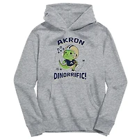 Youth Vive La Fete Gray Akron Zips Dino-Rrific Pullover Hoodie
