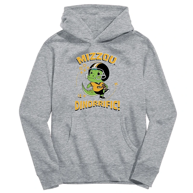 Youth Vive La Fete Gray Missouri Tigers Dino-Rrific Pullover Hoodie