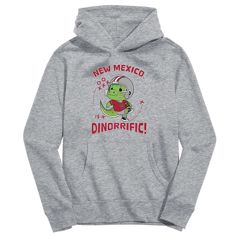 Youth Vive La Fete Gray New Mexico Lobos Dino-Rrific Pullover Hoodie