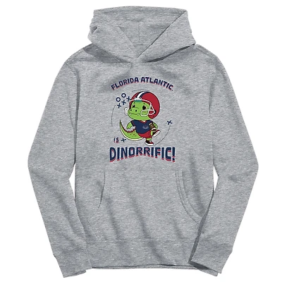 Toddler Vive La Fete Gray Florida Atlantic Owls Dino-Rrific Pullover Hoodie