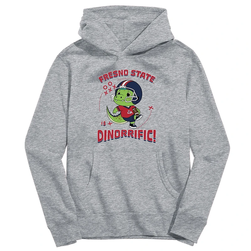 Toddler Vive La Fete Gray Fresno State Bulldogs Dino-Rrific Pullover Hoodie