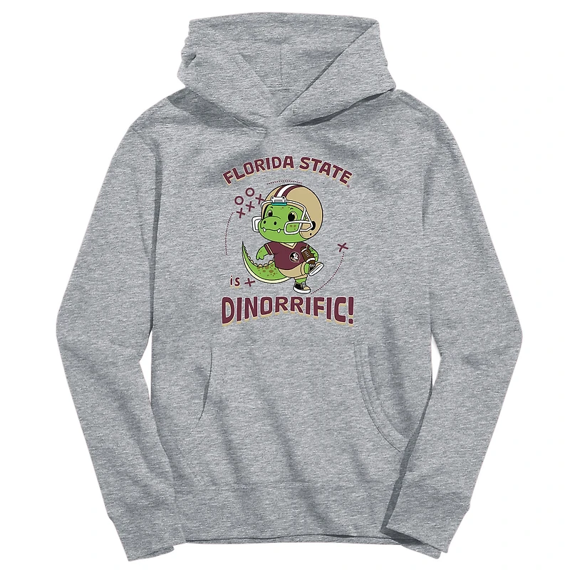 Toddler Vive La Fete Gray Florida State Seminoles Dino-Rrific Pullover Hoodie