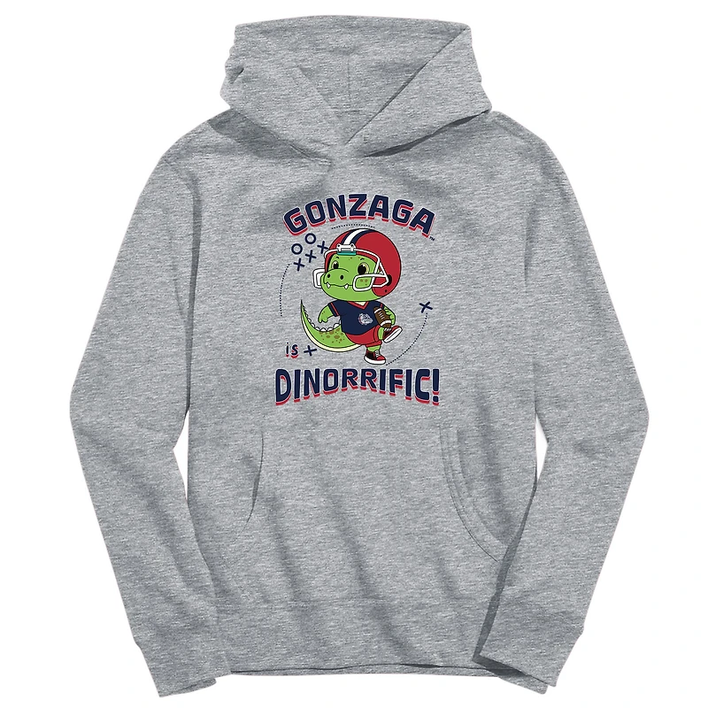 Toddler Vive La Fete Gray Gonzaga Bulldogs Dino-Rrific Pullover Hoodie