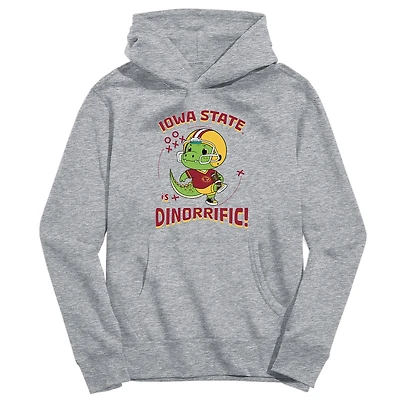 Toddler Vive La Fete Gray Iowa State Cyclones Dino-Rrific Pullover Hoodie