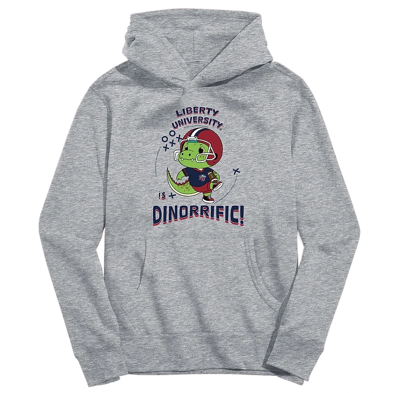 Toddler Vive La Fete Gray Liberty Flames Dino-Rrific Pullover Hoodie