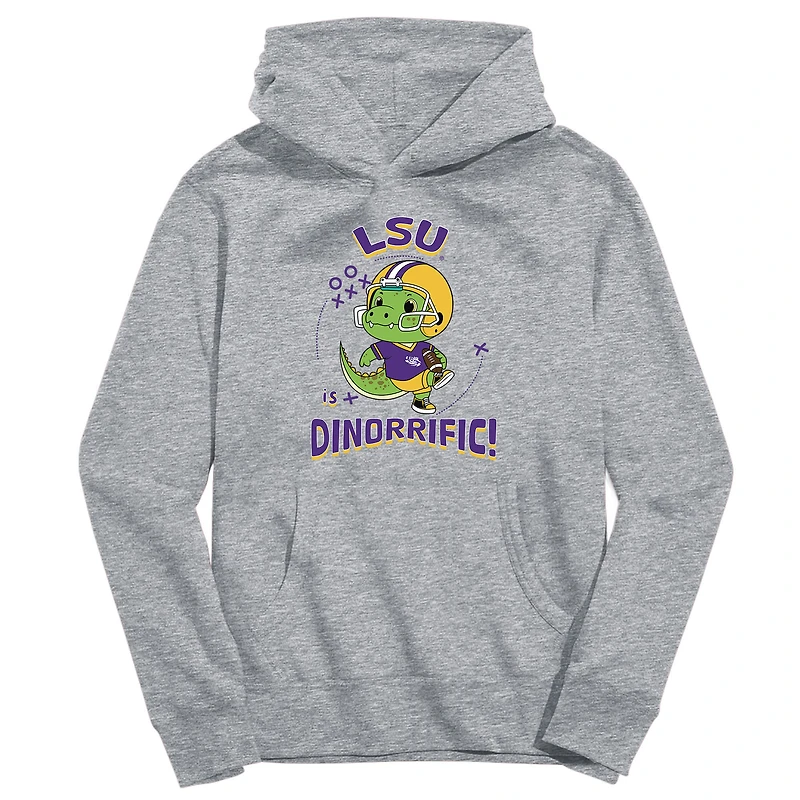 Toddler Vive La Fete Gray LSU Tigers Dino-Rrific Pullover Hoodie