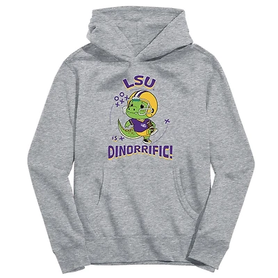 Toddler Vive La Fete Gray LSU Tigers Dino-Rrific Pullover Hoodie