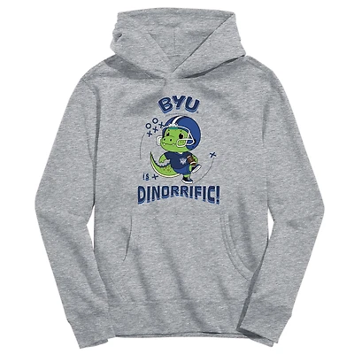 Toddler Vive La Fete Gray BYU Cougars Dino-Rrific Pullover Hoodie