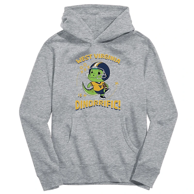 Toddler Vive La Fete Gray West Virginia Mountaineers Dino-Rrific Pullover Hoodie