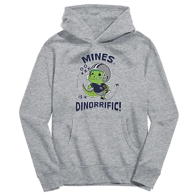 Toddler Vive La Fete Gray Colorado School of Mines Orediggers Dino-Rrific Pullover Hoodie