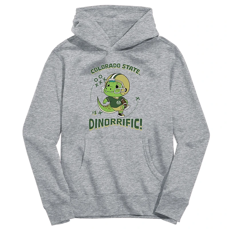 Toddler Vive La Fete Gray Colorado State Rams Dino-Rrific Pullover Hoodie