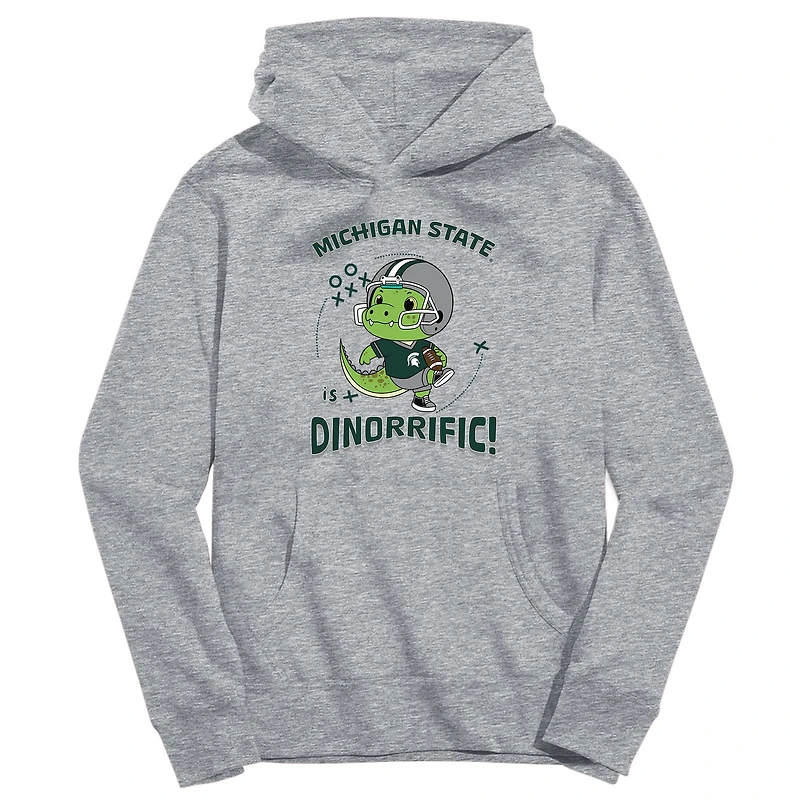 Toddler Vive La Fete Gray Michigan State Spartans Dino-Rrific Pullover Hoodie