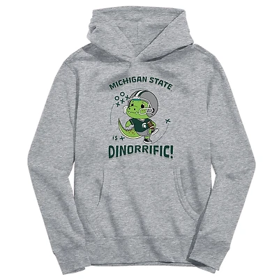 Toddler Vive La Fete Gray Michigan State Spartans Dino-Rrific Pullover Hoodie