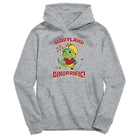Toddler Vive La Fete Gray Maryland Terrapins Dino-Rrific Pullover Hoodie
