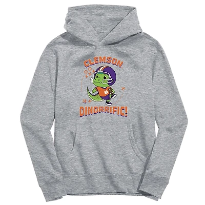 Toddler Vive La Fete Gray Clemson Tigers Dino-Rrific Pullover Hoodie