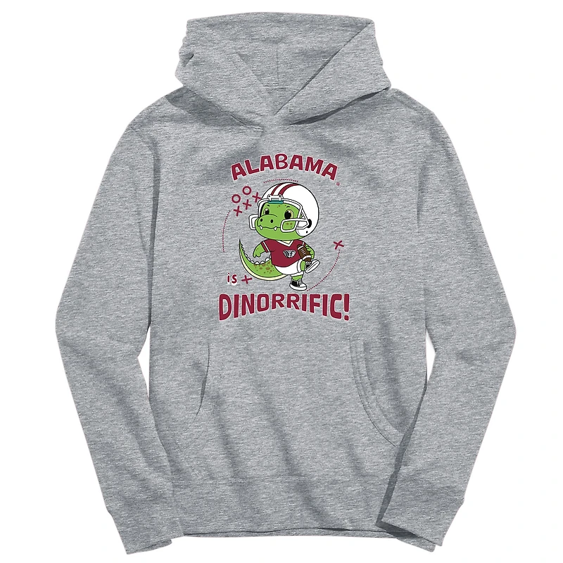 Toddler Vive La Fete Gray Alabama Crimson Tide Dino-Rrific Pullover Hoodie
