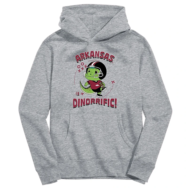 Toddler Vive La Fete Gray Arkansas Razorbacks Dino-Rrific Pullover Hoodie