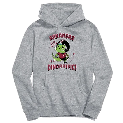 Toddler Vive La Fete Gray Arkansas Razorbacks Dino-Rrific Pullover Hoodie