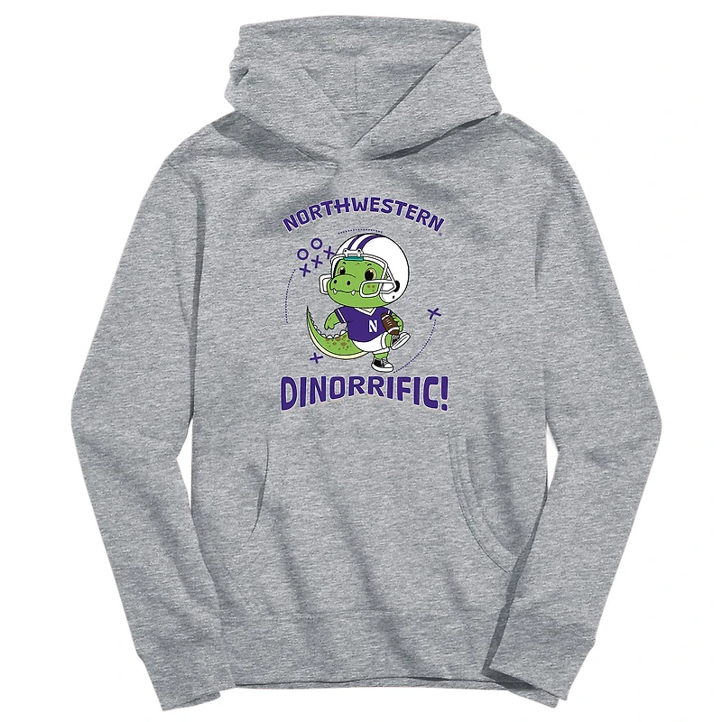 Toddler Vive La Fete Gray Northwestern Wildcats Dino-Rrific Pullover Hoodie
