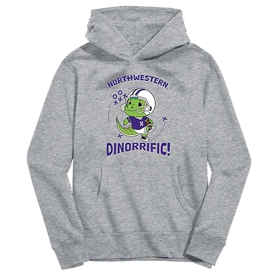 Toddler Vive La Fete Gray Northwestern Wildcats Dino-Rrific Pullover Hoodie