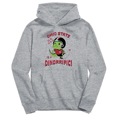 Toddler Vive La Fete Gray Ohio State Buckeyes Dino-Rrific Pullover Hoodie