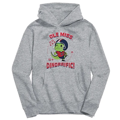 Toddler Vive La Fete Gray Ole Miss Rebels Dino-Rrific Pullover Hoodie