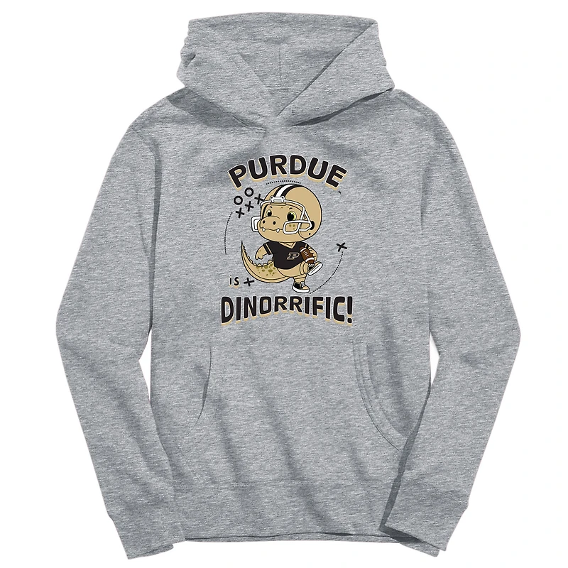 Toddler Vive La Fete Gray Purdue Boilermakers Dino-Rrific Pullover Hoodie