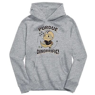Toddler Vive La Fete Gray Purdue Boilermakers Dino-Rrific Pullover Hoodie