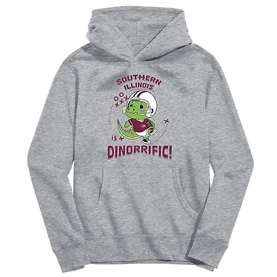 Toddler Vive La Fete Gray Southern Illinois Salukis Dino-Rrific Pullover Hoodie
