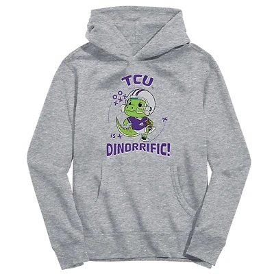 Toddler Vive La Fete Gray TCU Horned Frogs Dino-Rrific Pullover Hoodie