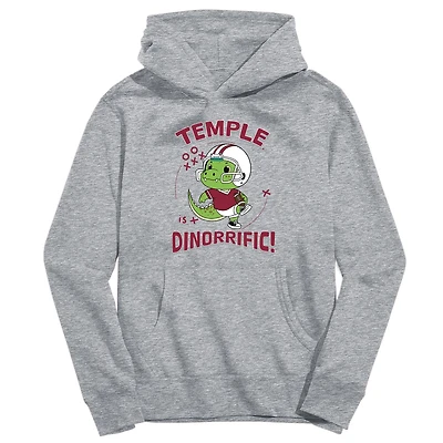 Toddler Vive La Fete Gray Temple Owls Dino-Rrific Pullover Hoodie