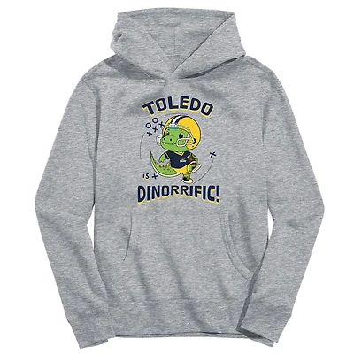 Toddler Vive La Fete Gray Toledo Rockets Dino-Rrific Pullover Hoodie