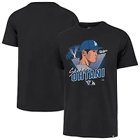 Men's Profile Shohei Ohtani Black Los Angeles Dodgers Player Big & Tall Caricature Franklin T-Shirt