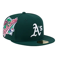 Men's New Era  Green Athletics Hidden Hit 59FIFTY Fitted Hat