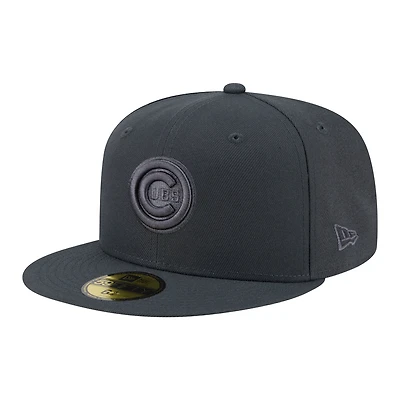 Men's New Era  Charcoal Chicago Cubs Color Pack 59FIFTY Fitted Hat