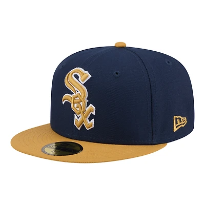 Men's New Era Navy/Khaki Chicago White Sox Two-Tone Color Pack 59FIFTY Fitted Hat