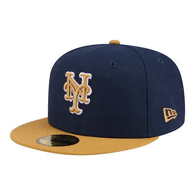 Men's New Era Navy/Khaki New York Mets Two-Tone Color Pack 59FIFTY Fitted Hat