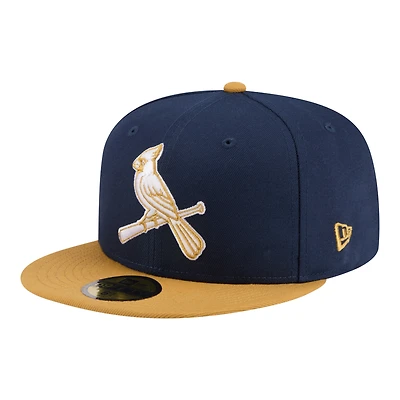 Men's New Era Navy/Khaki St. Louis Cardinals Two-Tone Color Pack 59FIFTY Fitted Hat