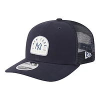 Men's New Era Navy New York Yankees Throwback Contest 9SEVENTY Adjustable Trucker Hat