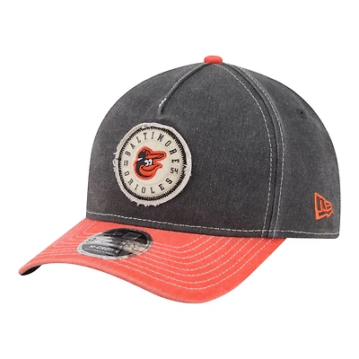 Men's New Era  Black/Orange Baltimore Orioles Felt M-Crown 9FORTY Adjustable Hat
