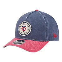 Men's New Era  Navy/Red Minnesota Twins Felt M-Crown 9FORTY Adjustable Hat