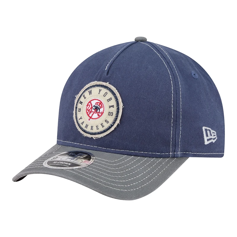 Men's New Era  Navy/Gray New York Yankees Felt M-Crown 9FORTY Adjustable Hat