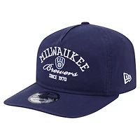 Men's New Era Navy Milwaukee Brewers Stacked 19TWENTY Adjustable Hat
