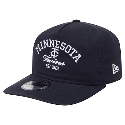 Men's New Era Navy Minnesota Twins Stacked 19TWENTY Adjustable Hat