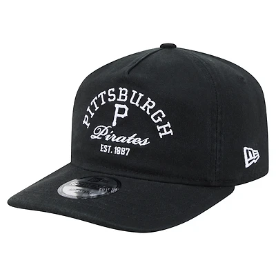 Men's New Era Black Pittsburgh Pirates Stacked 19TWENTY Adjustable Hat