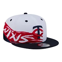 Men's New Era White/Navy Minnesota Twins 9FIFTY Snapback Hat