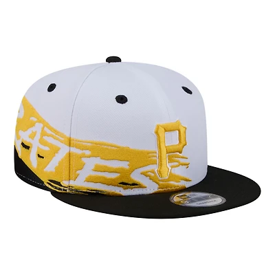 Men's New Era  White Pittsburgh Pirates Swept 9FIFTY Snapback Hat