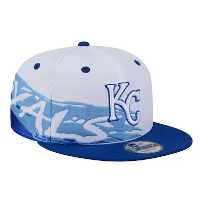 Men's New Era White/Royal Kansas City Royals 9FIFTY Snapback Hat