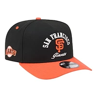 Men's New Era Black/Orange San Francisco Giants Arched A-Frame 9FIFTY Adjustable Hat