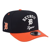 Men's New Era Navy/Orange Detroit Tigers Arched A-Frame 9FIFTY Adjustable Hat